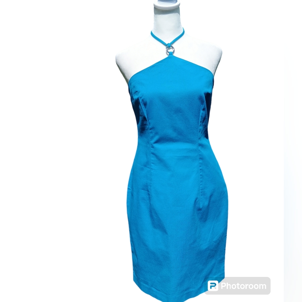 Blue backless sundress -- size 5/6 like new